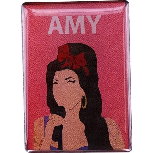 Amy Winehouse singer badge beautiful kitsch collection perfect popular culture gift for music fans