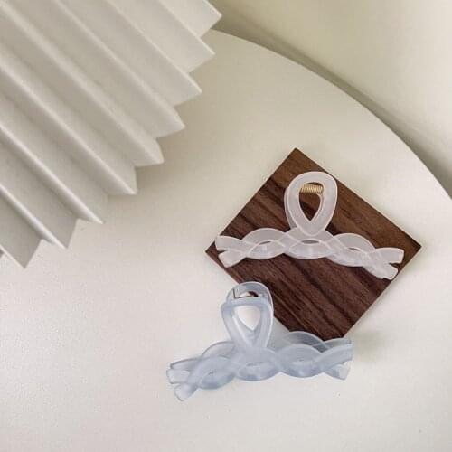 1Pc Korean Solid Hair Claws Elegant Clear Acrylic Hair Clips Hairpins Barrette Headwear for Women Girls Hair Accessories Gifts