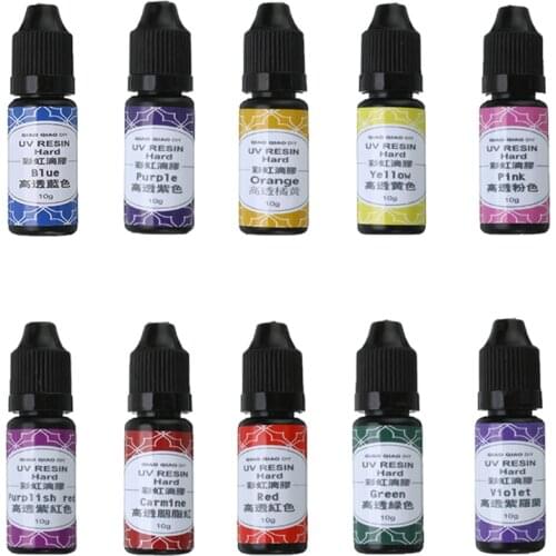 10 Colors Epoxy UV Resin Family Use 10g Dye Colorant Resin Pigment Fast curing Mix Color DIY Craft Jewelry Making Accessories