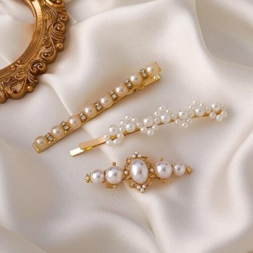 2021 Wholesale New Fashion Elegant Fresh Shell Barrettes Ornaments Bride Hairpin Retro Simulated Pearl Hair Hair Clip