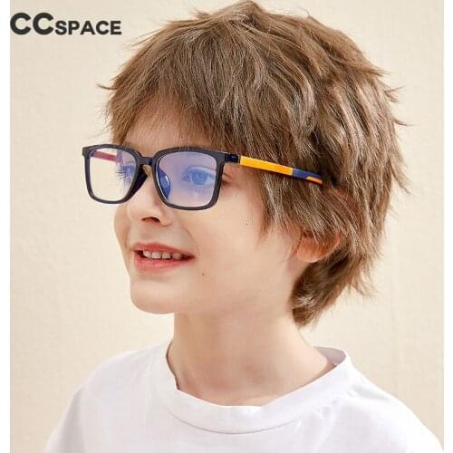 48195 Children Anti-blue Light Square TR90 Glasses Frames Ultralight Men Women Optical Fashion Computer Glasses
