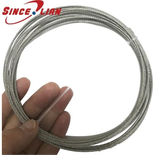 5Meters/Lot 304 stainless Steel Wire Hard Rope Lifting Cable 7X7 Structure Cable 3mm Diameter DIY Wire Rope Metal Wires