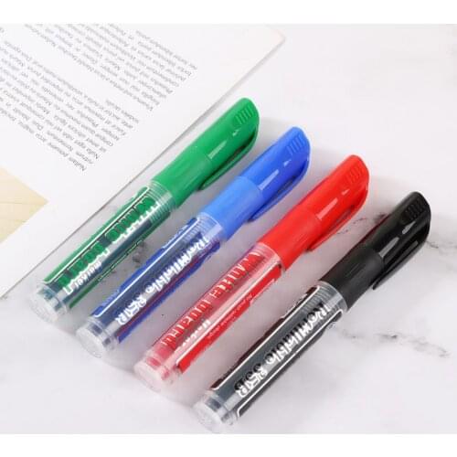 5 Pcs/ Erasable Whiteboard Marker Pen Dry-Erase Sign Ink Refillable Office School Supplies Student Gift