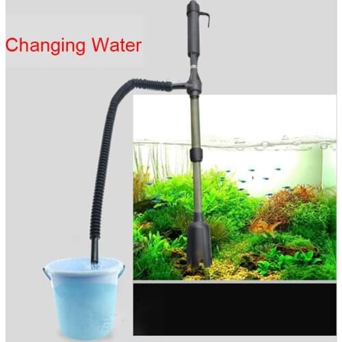 Battery Powered Aquarium Gravel Cleaner Fish Tank Siphon Water Change Cleaning Filter Water Changer Pump Sand Hose Tube