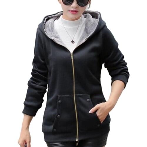 Plus Velvet Thick Hoodies Sweatershirt Womens Autumn Winter Flleece jacket Casual Cardgain Coat Plus Size 4XL