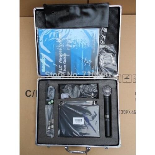 Free Shipping High Quality SLX24/beta58 UHF Wireless Microphone, SLX24 handhold beta58 microphone for hot selling
