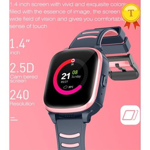 High quality 4G Network Wifi GPS SOS 1.4 big touch screen Smart gps Watch Kid IP67 waterproof with front Camera Baby wrist watch