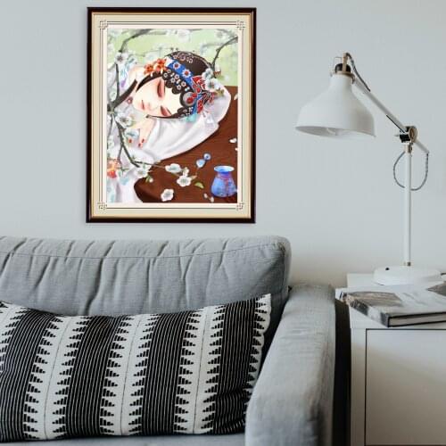 DIY Diamond Painting Chinese Ancient Full Round Square Diamond Embroidery Mosaic Art Peking Opera Classic Drama Woman Home Decor