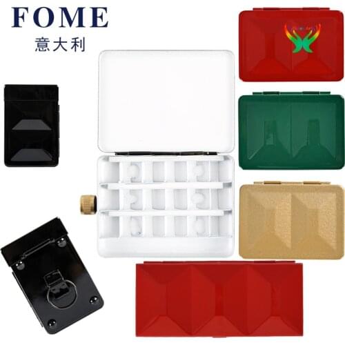 Italian FOME Colour Box, Heavy Enamel Watercolor Box, Empty Box 12/24/48 Full Block and Half Block Divide Colour Box