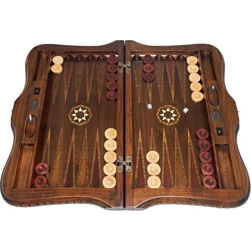 Queen Carved Backgammon