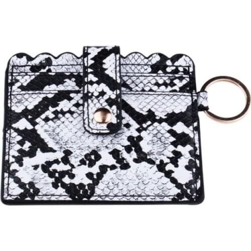 20pcs/lot Wallet Women Snape Printing Key Pouch Womens Card Holder Handbags Leather Hasp Holders