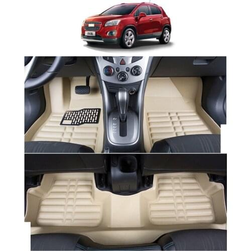 Leather car floor mats for chevrolet trax chevrolet Tracker 2013 2014 2015 2016 2017 2018 opel mokka
