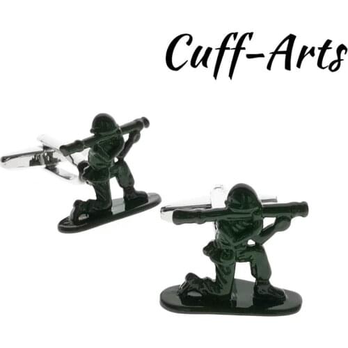Mens Cufflinks Rocket Launcher Soldier Cufflinks Gifts for Men Gemelos Les Boutons De Manchette by Cuffarts C10541