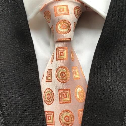 10 cm Width New Design Mens Ties Jacquard Woven Neck Tie Geometric Neckties for Formal Occasions
