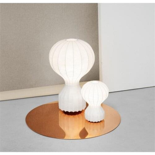 Nordic Table Lamps Modern Italy Designer Silk White Led Lights Bedroom Bedside Living Room Decoration Study Home Decor Desk Lamp
