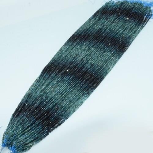 Natural Simple Quality Blue Tourmaline Faceted Round Beads 2.9mm,Selected Color