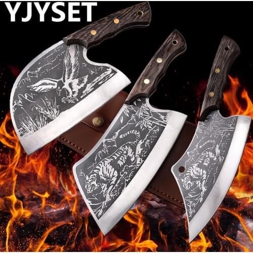 Kitchen Knife Stainless Steel Chopping Knife Camping Pocket Household Pattern Chopping Cutting Chicken Duck Slaughter Fish Knife