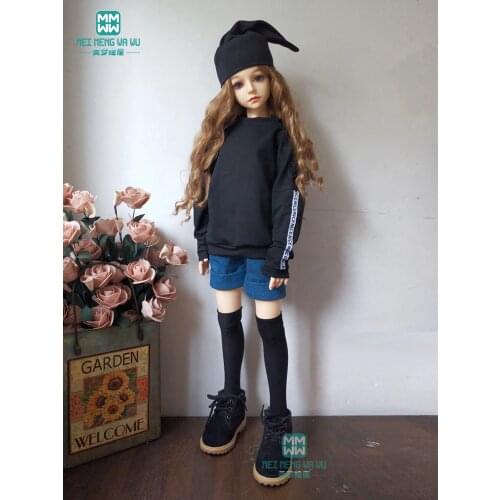 Clothes for doll fit 58-62cm 1/3 BJD DD SD10 SD13 Dddy doll fashion letter jersfey black, white, blue, yellow, red