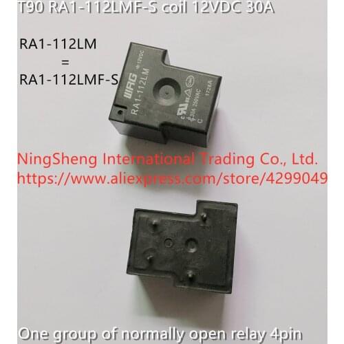 Original new 100% import T90 RA1-112LMF-S coil 12VDC 30A 4pin one group of normally open relay