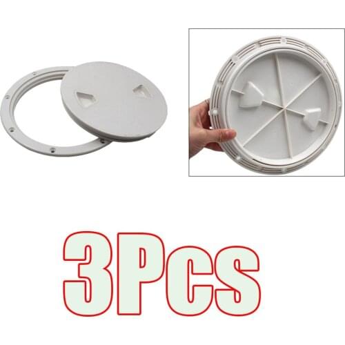 3xPlastic White Non Slip 8" Deck Inspection Hatch For Yacht Marine Boating
