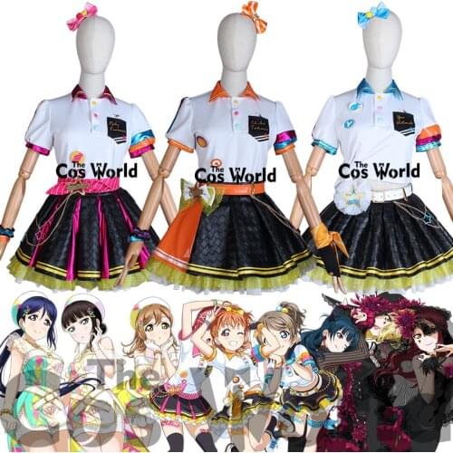 Lovelive!Sunshine! Unit Live Adventure 2020 Aqours 5th Anniversary 9 Characters Takami Chika You Ruby Anime Cosplay Costumes