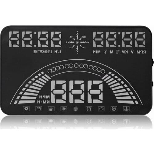 5.8" HD Smart S7 HUD display Windshield Projector OBD+GPS System Digital Overspeed alarm Voltage Ometer Head up display