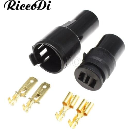 1-20Sets 2Pin Waterproof 6180-2541 6189-027 6.3mm Car Electrical Wire Connectors With Terminals for Audi BMW NISSAN