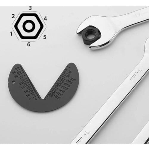 Gauge Hexagon 60 Degree Measuring Screw Nut Metric Inch Integrated Model Radius Gauge 60 Degree Tooth Pitch Ruler Tool
