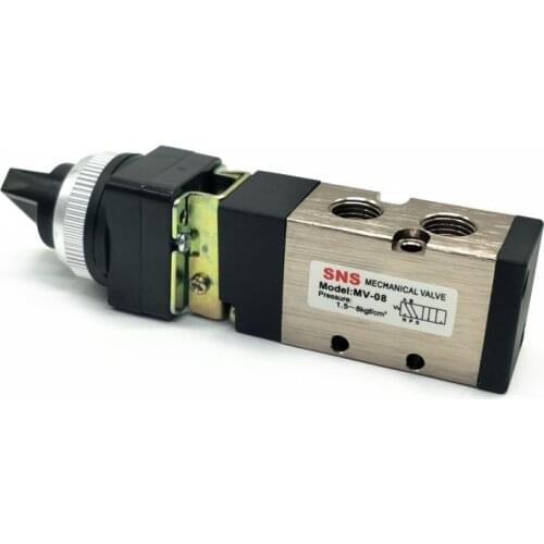 SNS MV-08 Rotary Type Mechanical Valve 1/4'' Pneumatic Control Valve 2/5 Way