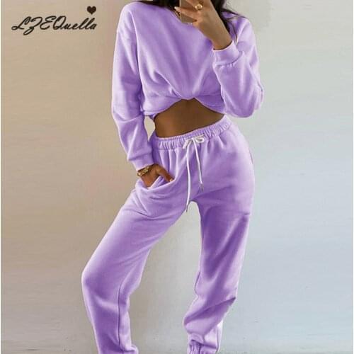 LZEQuella womens tracksuits sweatshirts 2021 autumn winter fleece oversize hoodies solid color jackets NZ2320