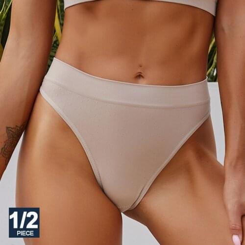 FINETOO 1/2PCS S-2XL Women Thongs G-String 8 Solid Colors Pantys Lingerie Underwear Female Seamless Plus Size Sexy Girl Panties