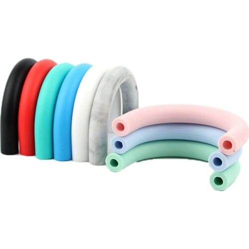 U Tube Silicone Teether Baby Teething Pendant Chew Necklace Nursing Toy