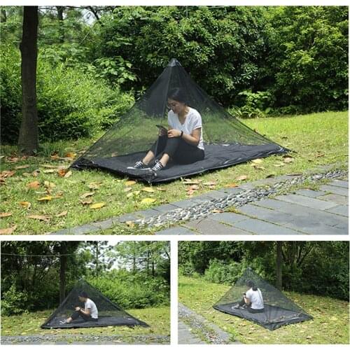 Ultralight Summer Triangle Tent Insect Proof Anti Mosquito Net Height Adjustable Breathable Camping Sleeping Tent