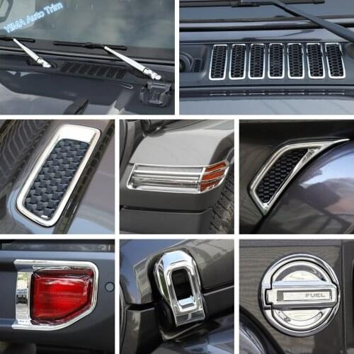 Lapetus Rear Fog Lights / Window Wiper Outlet Shiny Decoration Cover Exterior Trim ABS Fit For Jeep Wrangler JL 2018 - 2020