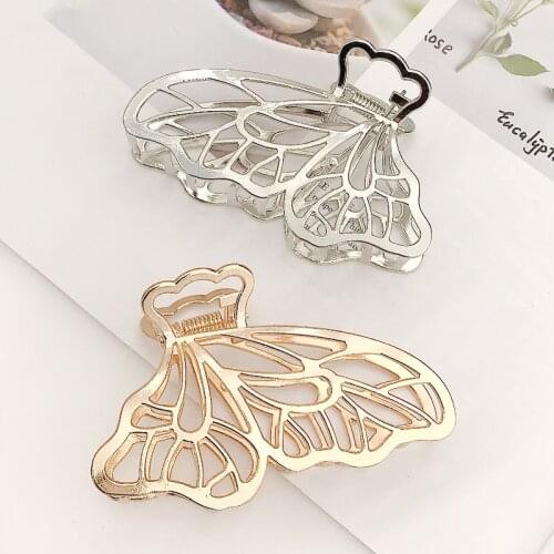 1 pcs Fashion Hollow Out Butterfly Barrettes Alloy Gold Hair Clip DIY Clips Bride Hair Styling Tool