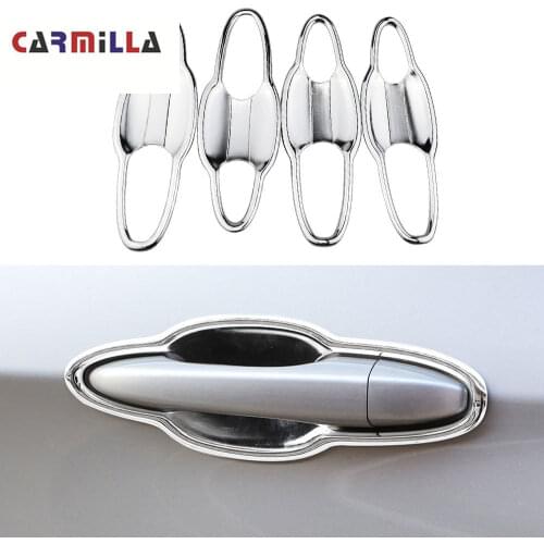 8Pcs/Set ABS Chrome Car Door Handle Bowl Protection Cover Trim Fit for Jeep Compass 2th 2017 - 2020 Accessories