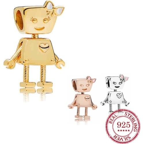 925 Sterling Silver Rose Gold Bella Charm for Women Necklace DIY Jewelry Making Dangle Charm Beads Fit Original Pandora Bracelet