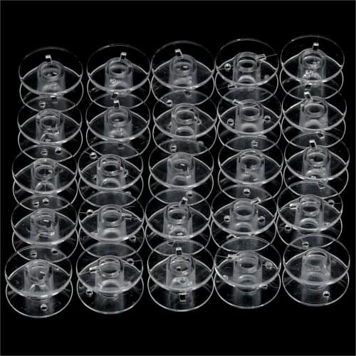10pcs/lot Sewing Accessories Plastic Empty Bobbins Transparent Sewing Machine Spools for Home Sewing Threads Bobbins