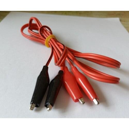 2PIN double-head Alligator clip Connecting Extension cord cable wire length:1M