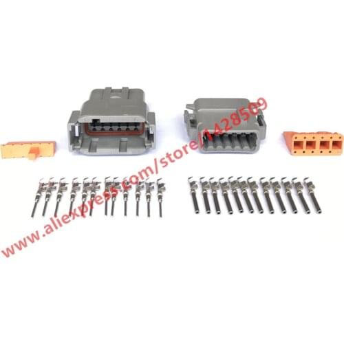 20 Sets DTM Auto Deutsch Connector DTM04-12PA / ATM04-12PA DTM06-12SA / ATM06-12SA 12 Pin Automotive Connector With Pin