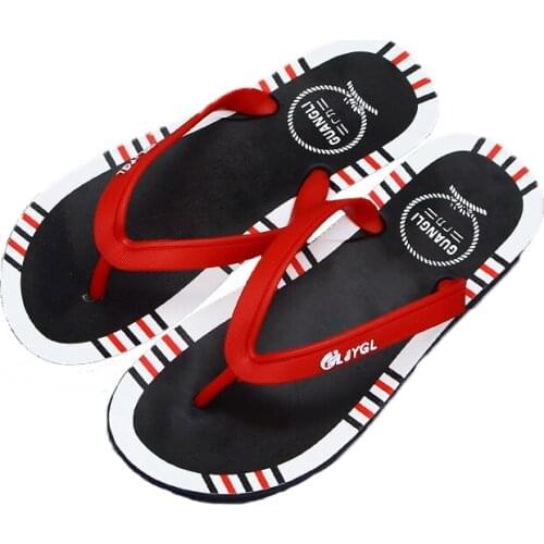 2020 New Sandals Men Fashion Anti-Skid Flip Flops Men Outer Wear Students Beach Shoes Net Red Seaside Flat Feet Male Slippers