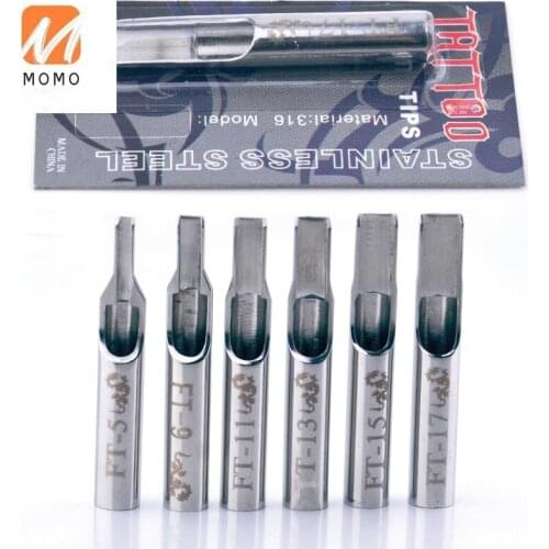 316 Stainless Steel Pin Nozzle Tattoo Material Auxiliary Supplies Cutting round Mouth Tattoo Row Mouth Needle Cap Tattoo Needle