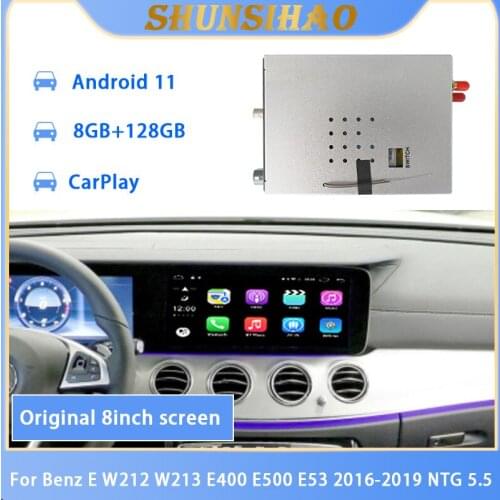 ShunSihao Android decoding box car GPS for 8" Benz E W212 W213 E400 E500 E53 2016-2019 NTG 5.5 multimedia video interface 128G