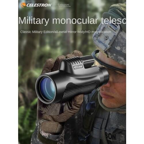 Celestron Professional 8X42/10X42 Monocular BAK4 Prism Optical Glass Waterproof Long Range Portable Military Zoom Telescope