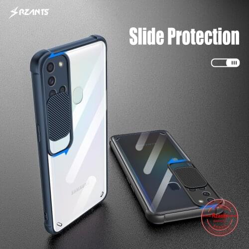 Rzants For Samsung Galaxy A21S Case [Lens Protection] Air Bag Conor Slim Thin Clear Cover Soft Casing Luury Phone Shell