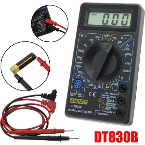 ANENG DT830B AC/DC LCD Digital Multimeter 750/1000V Voltmeter Ammeter Ohm Tester High Safety Handheld Meter Digital Multimeter