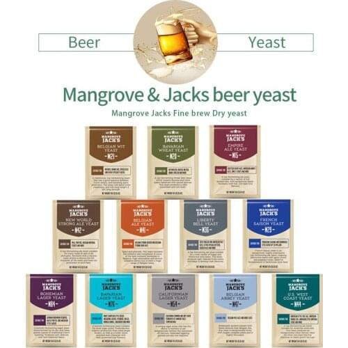 Yeast 10g/1pcs imported yeast Mangrove&Jacks Beer Yeast Home brewing Alcohol fermentation Beer yeast powder M20 M29 M42 M47 M76