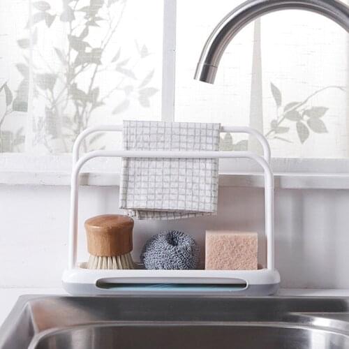 Double-Layer Rag Rack Kitchen Drain Dishcloth Towel Rack Diatom Mud Sink Sponge Countertop Soap Storage Pool Storage Rack