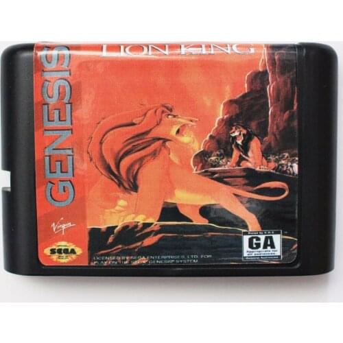 New Arrival Lion King 16 bit MD Game Card For Sega Mega Drive For Genesis