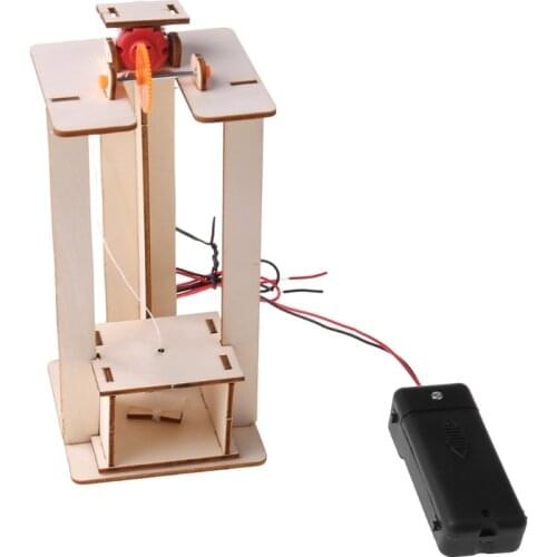 K1KC DIY Electric Elevator Lift Model Children Boy Toys Science Experiment Puzzles Kits Creative Innovation Education For School